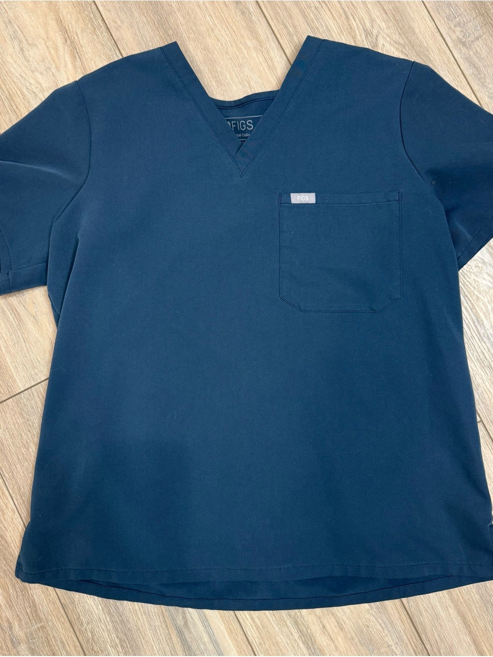 Figs Katrina scrub top in Dark Harbor